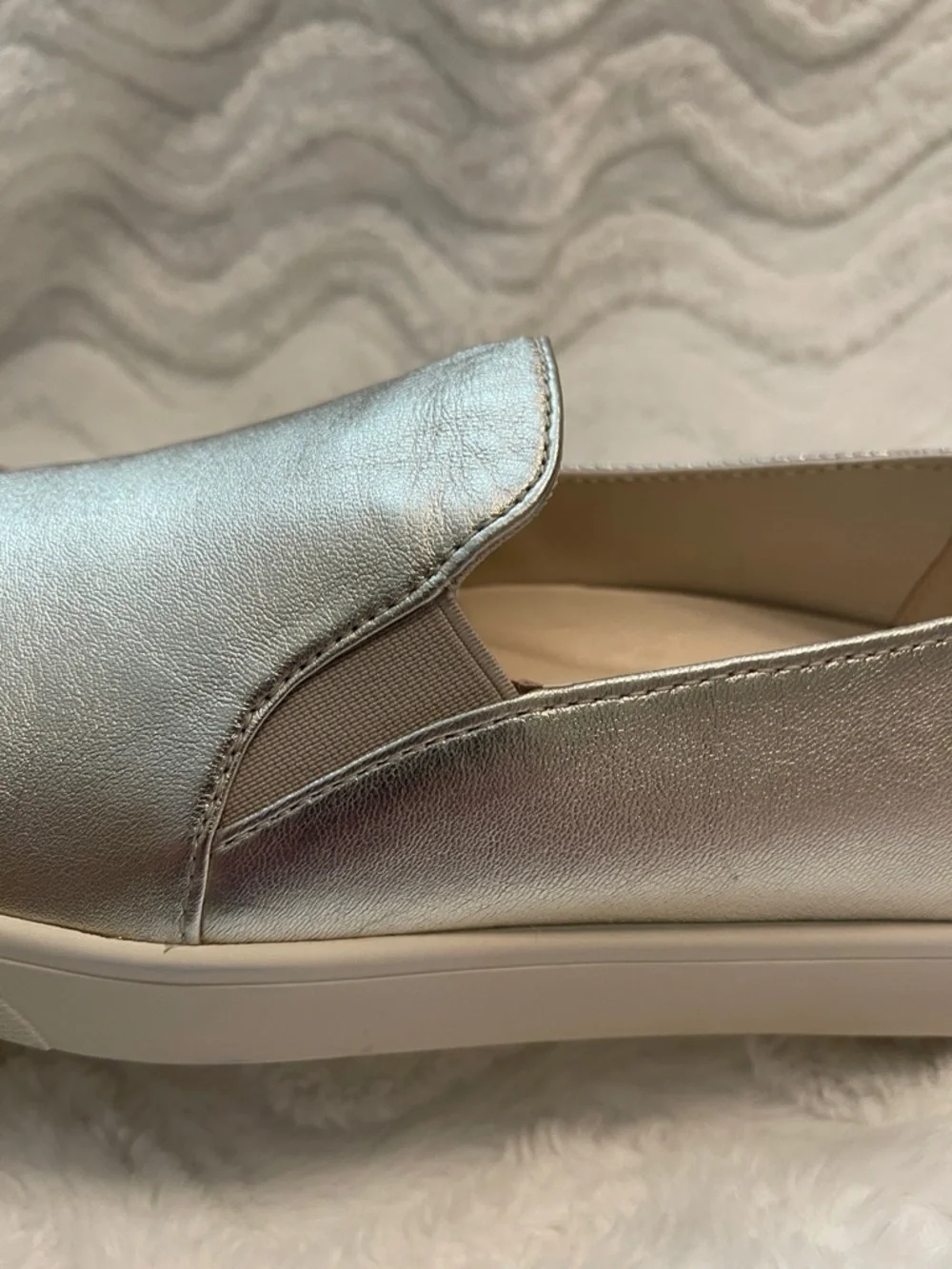 Cole Haan Gold Leather Slip-On Sneakers - Picture 5 of 16